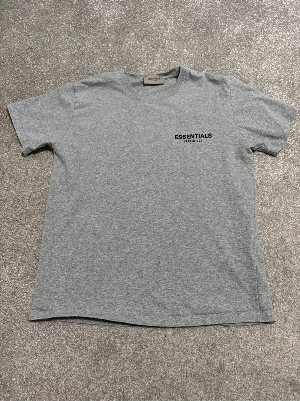 ESSENTIALS Fear of God Men’s Grey Logo Tee